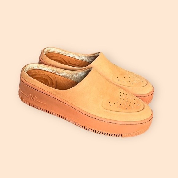 Nike Air Force 1 Lover XX Slip On Platform Shoe Orange Women 7.5 - Picture 1 of 9